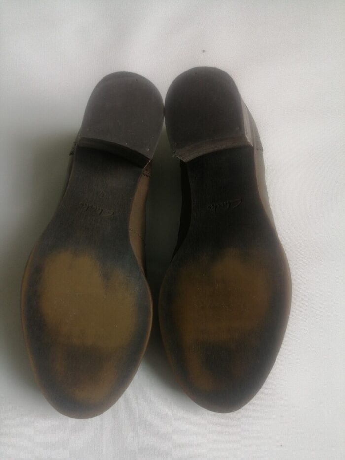 Clarks Softwear Womens Leather Block Heel Slip On Ladies Shoes Size UK 7