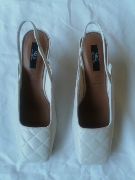 Marks And Spencer Womens Insolia Heel White Sandals Shoes