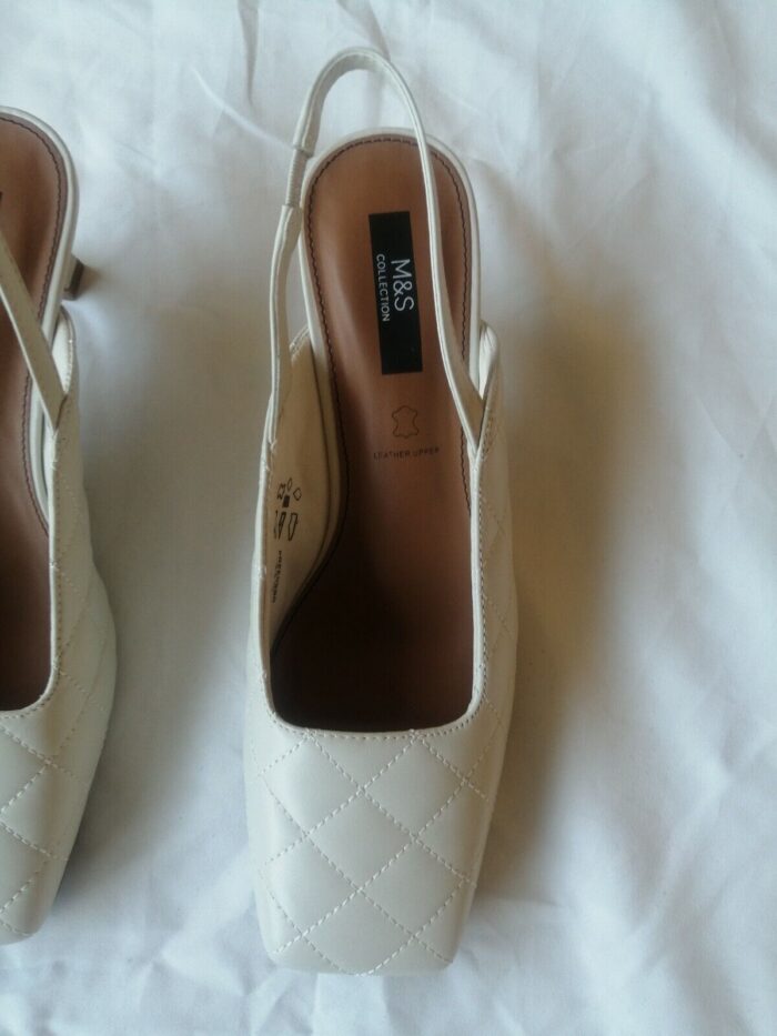 Marks And Spencer Womens Insolia Heel White Sandals Shoes